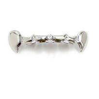 Paauksuoti vampyro ilties Grillz – Hip Hop stilius Helovinui gray