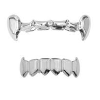 Paauksuoti vampyro ilties Grillz – Hip Hop stilius Helovinui gray