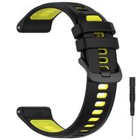 Oficialus silikoninis dirželis, skirtas Garmin Forerunner 970 955 945 935 745, dviejų spalvų, sportinis, pralaidus orui, Forerunner 965 apyrankė Forerunner 745 black