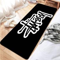 Juoda ir balta Durų kilimėlis be rašto Skalbiamas Neslystantis Svetainės Sofos Kėdžių Plotas Kilimėlis Virtuvės Durų Kilimėlis Plotas Kilimas 40x60cm white