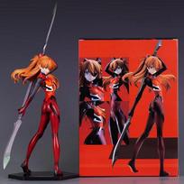 Anime Evangelion Asuka Langley Soryu Veiksmo figūrėlė - Kovinė suknelė Graži mergaitė Kolekcionuojamas žaislo modelis Gerbėjams balta
