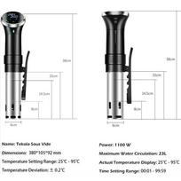Sous Vide viryklė Žemos temperatūros lėtai gaminanti mašina WIFI versija Vakuuminė jautienos atšildymo mašina Lėtai gaminantis lazdynas gray