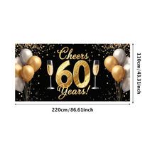 60-ojo Jubiliejaus Vėliava Sveikinimai 60-mečiui Backrop Blizganti Šventės Dekoracija Gimtadienio Vestuvių Renginio Fotografijos Fono Rekvizitai