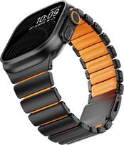 Titano Fluoro kaučiuko dirželis Apple Watch Ultra 3 2 49mm 46mm 45 44mm Magnetinis dirželis Iwatch 11 10 9 8 7 SE Prabangus laikrodžio dirželis 49mm 46mm 45mm 44mm&XL(182mm) orange