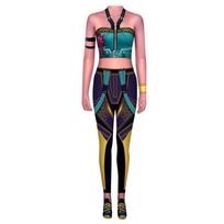 Halloween Kpop Demon Hunters Cosplay Costume With Long Sleeve Jacket For Teens And Adults Adult 2XL mėlyna