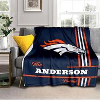 Denver Broncos pledas Lauko flanelinis pledas stovyklavimui, žygiams, sodo vakarėliams, iškylų būtinybė, dovana šeimai ir draugams 75x90cm