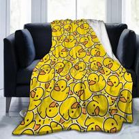 Mielų geltonų ančiukų flanelinis vilnos pledas Minkštas šiltas lengvas jaukus anti-pilling pūkuotas pledas sofai lovai sofai kelionėms Size: 75*100cm, Weight: 320 GSM