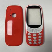 Visas korpusas Nokia 3310 (2G versija) Rėmelis   Baterija  Galinio dangtelio korpusas su anglišku klaviatūra raudona