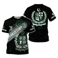 Pakistano vėliava 3D spausdinimo vyriški marškinėliai Vyrams Drabužiai Vasariniai Unisex Trumpomis rankovėmis Viršutiniai drabužiai Madingi marškinėliai Streetwear Harajuku marškinėliai S gray