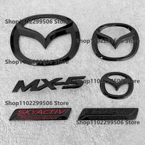 Mazda MX5 blizgios juodos ABS priekinės grotelės Eemblem galinės bagažinės emblemos raidės Lipdukas Mazda MX-5 Miata NC ND logotipui Priedai rwjaz44 MX5 ND
