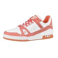 LOUIS VUITTON Trainer Sneakers Peach Pink 1A8KC8 39.5 white