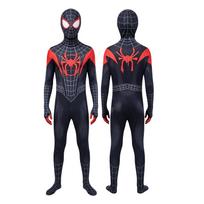 Juodas vaikų spandex bodis-šliaužtinukas kostiumas Helovinui, scenos pasirodymams 130 juoda