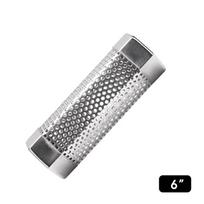 6/12 Inch BBQ Stainless Steel Smoker Grill Tube Perforated Mesh Filter Gadget Pellet Smoking Generator Hexagon Spice Smoked Box gray