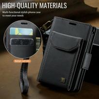 Z Fold8 5G apverčiamas dėklas Samsung Galaxy Z Fold 8, su dirželiu, odinė piniginė, Funda Galaxy Z Fold8, atsparus smūgiams dangtelis Galaxy Z Fold 8 juoda