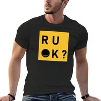 R u ok ? day, for are you ok T-Shirt plus size tops quick-drying sublime tshirts for men XL yellow