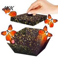 Gift Box with Flying Butterflies Butterfly Explosion Box, DIY Surprise Exploding Present Holder 4 Graduation Packaging Effect for Birthday, B