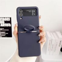 For Samsung Galaxy Z Flip 3 4 5 6 7 Case Offical Liquid Silicone Case With Finger Ring Shockproof Cover For Galaxy Z Flip 4