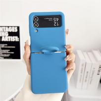 For Samsung Galaxy Z Flip 3 4 5 6 7 Case Offical Liquid Silicone Case With Finger Ring Shockproof Cover For Galaxy Z Flip 4
