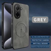 Redmi A5-4G Napa Leather Lens-Protective Magsafe Case. Redmi A5-4G pilka