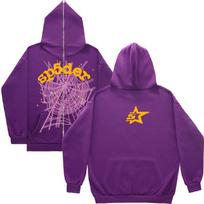 Per dydelis Y2K Gotikinis Vorų Spaudos Užtrauktuku Užsegamas Gobtuvas Streetwear Moterims XL purple