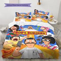 Bob’s Burgers Pattern Bedding Set Quilt Cover Pillowcase Home Decor Gift (1 * duvet cover + 2 * pillowcase, without core) 240x220cm