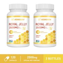 Karališkojo pienelio kapsulės, 2500 mg porcijoje, natūralus maisto papildas suaugusiems, palaiko imuninę sveikatą. 120*2