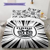 PAOK Rašto Lovos Patalynės Komplektas Antklodės Užvalkalas Pagalvės Užvalkalas Namų Dekoras Dovana (1 * antklodės užvalkalas + 2 * pagalvės užvalkalai, be šerdies) 135x200cm white