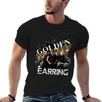 Auksinė auskarų juosta T-shirt marškinėliai vyrui grafiniai juokingi marškinėliai su spauda vyriškas marškinėlis lux XS black
