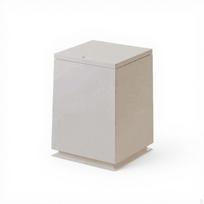 Minimalist Trash Can, Press Top Lid, Cream Living Room, Bathroom Black Cool Gray