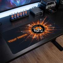 Hull City Custom Large Mouse Pad, Personalized Name Text Print, Football Logo Non‑Slip Desk Mat Gaming Gift 30cmx60cm brown