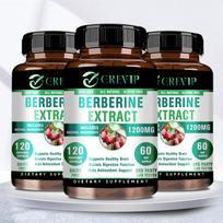 GREVIP Berberino HCl 1200 mg kapsulės 120 vnt. — Antioksidacinė mityba, virškinimo gerovė, kasdienė parama 120*3
