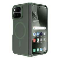Google Pixel 11 Pro Fold Skin-Feel Magnetic Case, Left-Right Foldable, also fits Pixel 10. Pixel 10 Pro Fold tamsiai žalia spalva
