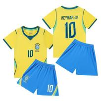 27 Brazilija Geltona Ne. 10 Futbolo marškinėlių Vaikų drabužiai Suaugusiųjų komplektas Dydis 16-2XL #S