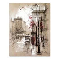 Abstraktūs miesto gatvės drobės paveikslai Namų dekoras HD spaudiniai Plakatai Kraštovaizdžio nuotraukos gyvenamojo kambario sienų meno karkasams 20x30cm beige