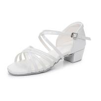 Naujausi mergaičių lotynų šokių batai vaikams, salės, tango, ča-ča šokiams, minkštu padu, salsa treniruočių batai 35 white