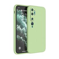 Originalus minkštas dėklas, skirtas Xiaomi Mi Note 10 CC9 Pro CC9E A3 Lite Square Liquid Silicone Note10 10Pro Luxury Smūgiams atsparus dangtelis Xiaomi CC9 Pro žalia