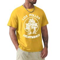 TV serialas „Ryto takas“ Los Pollos Hermanos marškinėliai Mada Juokingi Vištienos Broliai Vyriški Medvilniniai Aukštos Kokybės Marškinėliai Streetwear S dangaus mėlyna spalva
