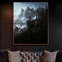 S-Skyrim The Elder S-Scrolls V Plakatas HD menas lipnus prie sienos atsparus vandeniui namų svetainė miegamasis baras estetinis dekoras 70cm×120cm NoFrame