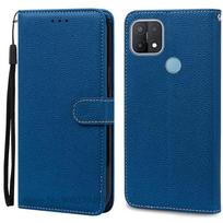 OPPO A15 dėklas OPPO A15S dangtelis Silikoninė piniginė Atverčiamas dangtelis OPPO A15 CPH2185 A15S CPH2179 telefonui Odinis Coque Fundas For OPPO A15 tamsiai mėlyna spalva