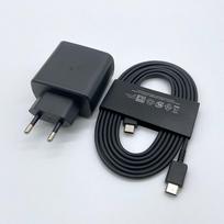 Skirta Samsung Galaxy S25 S24 S23 S22 Ultra F55 C55 M55 Greito įkrovimo 45W PD įkroviklis 1,8M USB C į Type C laidas Super greitas įkrovimas 3.0 USB-C adapteris juoda