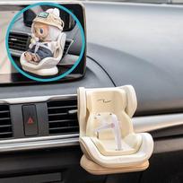 1 vnt. Labubu kėdė, suderinama su automobilinės saugos kėdutės modeliu, dekoratyvinis žaislas, kūrybiška dovana smėlis