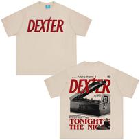 Dexter Morgan Šiandien Yra Tas Vakaras Marškinėliai Vyriški Moteriški Drabužiai Medvilniniai Trumpomis Rankovėmis Oversized Marškinėliai Madingi Vintage Marškinėliai 3XL beige