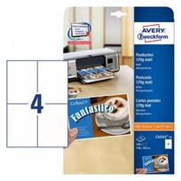 Avery Zweckform C32252-25 dvipusės perforuotos atvirutės, 148 x 105 mm, 170 g/m², matinės baltos, 100 vnt.