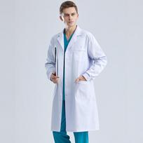 Gydytojo baltas chalatas - Storas modelis ligoninei, vaistinei ir laboratorijai (Pavasaris/ruduo) S gray