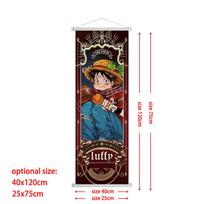Anime One Piece Ritininis Drobės Tapyba Zoro Sanji Luffy Namų Dekoras Sienos Kabinamas Ace Nami Hancock Plakatas Sienos Menas Kambario Dekoras 25*75cm auksas