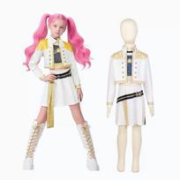 Vaikų Mira Rumi Zoey Sceniniai Kostiumai Cosplay Juodas Kostiumas Mergaičių Uniforma Helovino Šventė Vaidmenų Žaidimas Spausdinti Fancy Dress Up Kostiumai 140cm white