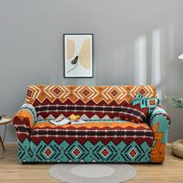Spausdintas tampus sofos užvalkalas svetainei L formos kombinuota šezlongo sofa užvalkalas namų dekoras 1/2/3/4 vietų nuimamas S (90-140CM)
