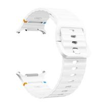 Originalus dirželis Samsung Galaxy Watch Ultra 2025 Silikoninė apyrankė Galaxy Watch Ultra/7 6 5 4 44mm 40mm 4/6Classic Galaxy Watch 7 6 5 4 balta