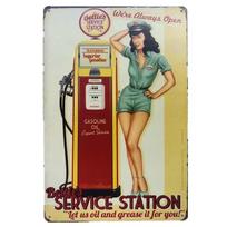Pin Up mergina Metaliniai skardos ženklai Vintažinis sienos meno paveikslas Baras Pub Kavinė Parduotuvė Namų dekoras Seksuali moteris Plakatas Plokštelė 20x30cm beige