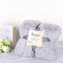 Pūkuotas dirbtinio kailio itin minkštas pledas Super minkštas šiltas dizainas Lova Sofa Dekoras Jaukus žiemos namų ir kelionių būtinas daiktas S pilka